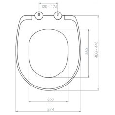   WC ülőke lecsapódásgátlós műanyag zsanérral NKP Royal fehér