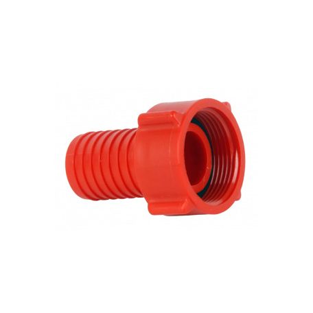 Műanyag tömlővég 5/4"-5/4" piros