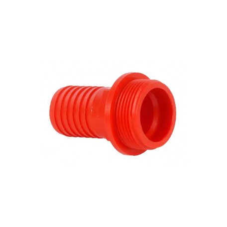 Műanyag tömlővég 1/2"-1/2" KM piros