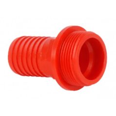 Műanyag tömlővég 5/4"-1" KM piros