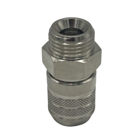 Pneumatikai gyorscsatlakozó hüvely 1/2" KM DN 7,5 nikkelezett réz