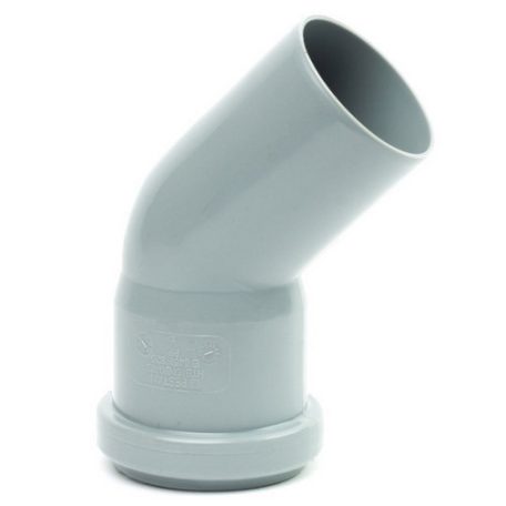 Pvc lefolyó ív  50/45fok KAB 130db/doboz