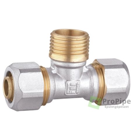 Kulcsos T-idom 20-3/4"-20 KM oldható csatlakozóval PP-T2034M