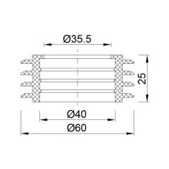 Styron 125-2 wc szimering 40mm