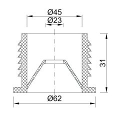 Styron 125-3 wc szimering 32mm
