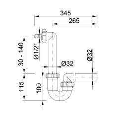 Styron 300-32 klímaszifon D32