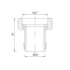 Styron 515-2 Szifontoldó csőcsonk 5/4" D32