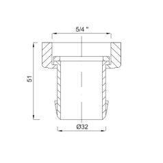 Styron 515-2 Szifontoldó csőcsonk 5/4" D32