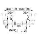 Styron 539-4 mosogatószifonhoz 2 medencés összekötő leeresztőszelep nélkül 6/4" D40