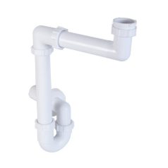  Styron 641-2 csőszifon helytakarékos mosdó/mosogatóhoz leeresztőszelep nélkül 5/4" és 6/4" D40