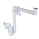 Styron 641 helytakarékos csőszifon egymedencés mosógépcsatlakozóval leeresztőszelep nélkül 6/4" D40