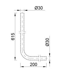 Styron wc öblítőcső fehér 30x1,5mm