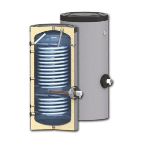 Sunsystem SWP 2N  400 indirekt tároló 400liter 1,5/3,2m2 2 hőcserélővel, hőszivattyúhoz 230303SWP2N400