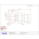 Swagelok STS "VCR" csatlakozó  1/4" SW (Tube) x 1/4" KM (VCR) SS-4-VCR-6-400