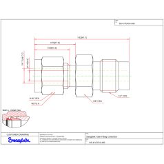   Swagelok STS "VCR" csatlakozó  1/4" SW (Tube) x 1/4" KM (VCR) SS-4-VCR-6-400