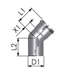 Tricox PKÖ202 PPs D 80 könyök 45°