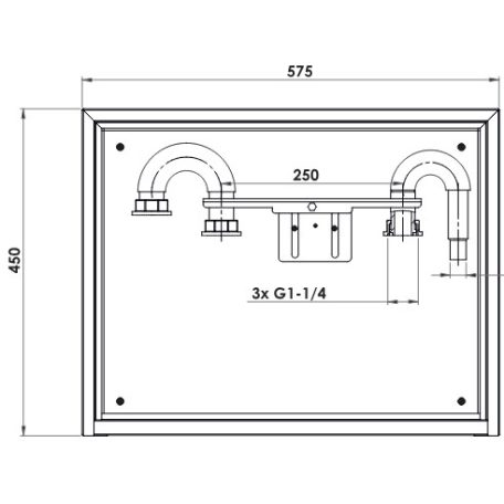 WEBA Gázóraszekrény síktetős lemez, szürke 06-25-0575-13